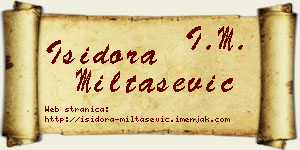 Isidora Miltašević vizit kartica